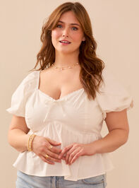 Beryl Poplin Babydoll Top Detail 3 - TULLABEE