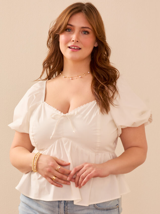 Beryl Poplin Babydoll Top Detail 3 - TULLABEE