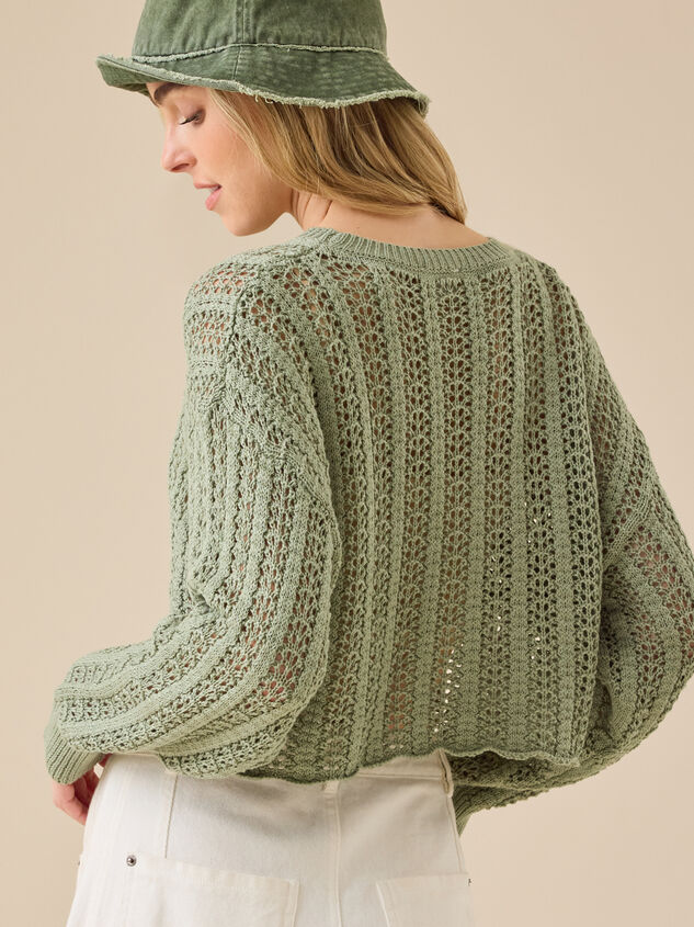 Anya Pointelle Sweater Detail 4 - TULLABEE