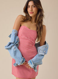 Ruby Gingham Mini Dress - TULLABEE
