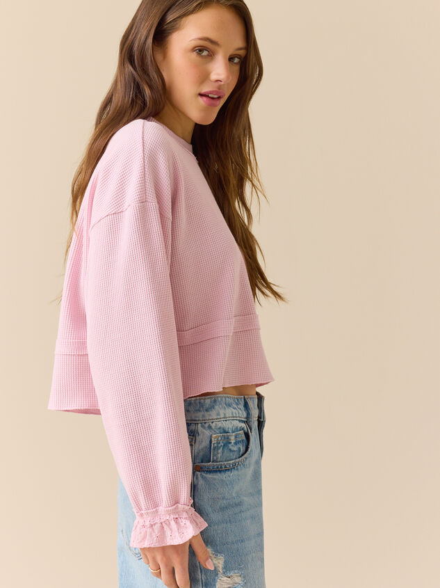 Josephina Thermal Lace Top Detail 4 - TULLABEE