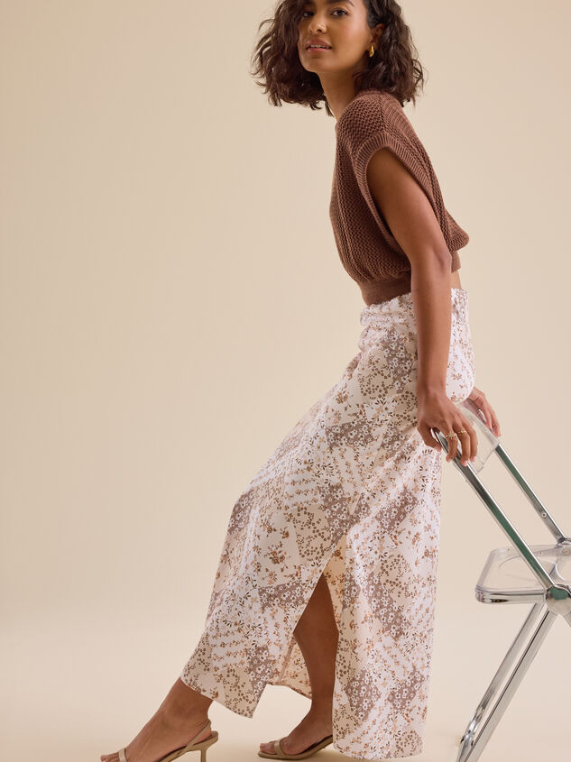 Lauren Floral Maxi Skirt Detail 6 - TULLABEE