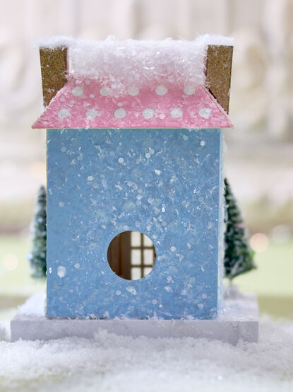 Little Pink and Blue House Christmas Village - TULLABEE