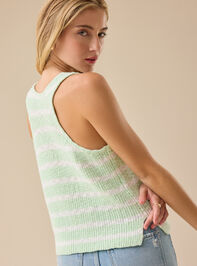Chiara Striped Crochet Tank Detail 5 - TULLABEE