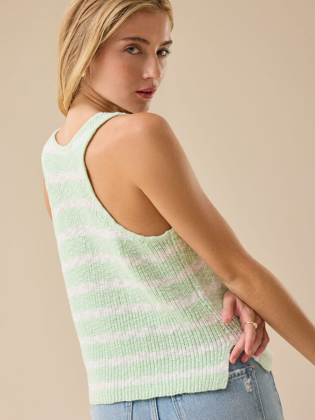 Chiara Striped Crochet Tank Detail 5 - TULLABEE