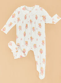 Ballet Bear Smocked Footie Detail 2 - TULLABEE