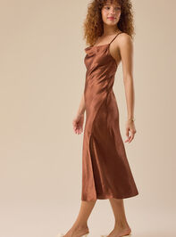 Andrea Satin Maxi Dress Detail 4 - TULLABEE