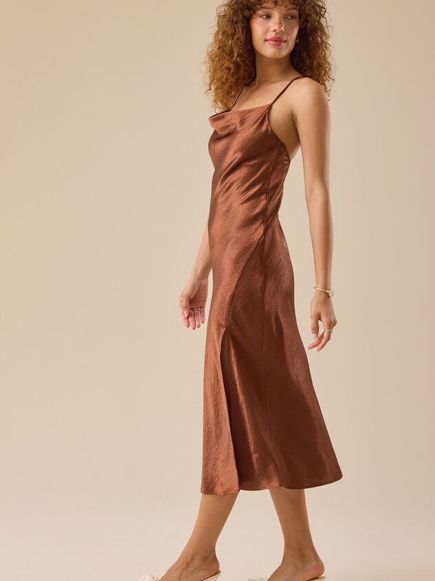 Andrea Satin Maxi Dress Detail 4 - TULLABEE
