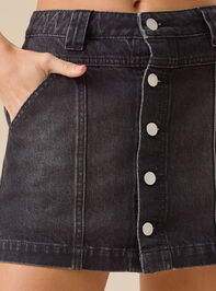 Annika Denim Button Up Skort Detail 3 - TULLABEE