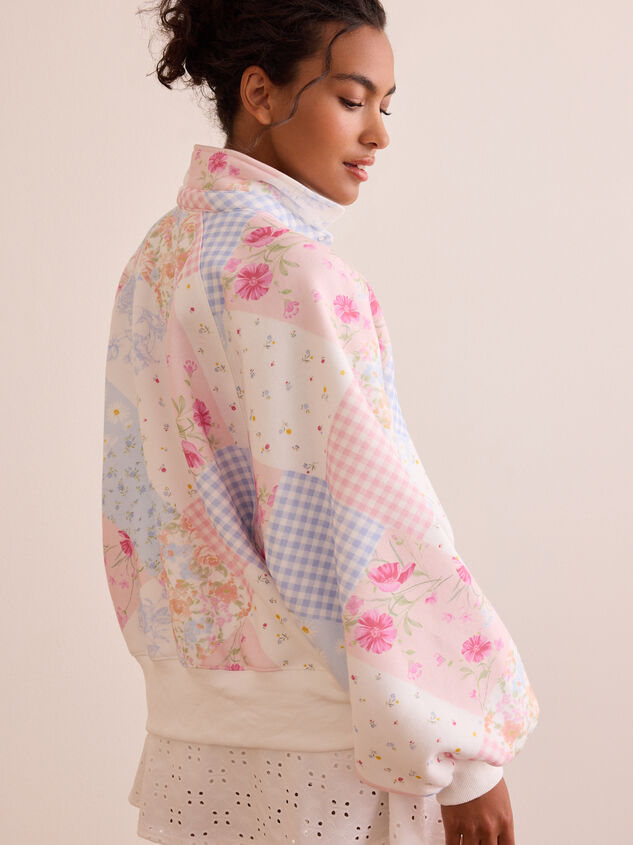 Garden Stroll Balloon Sleeve Pullover Detail 4 - TULLABEE