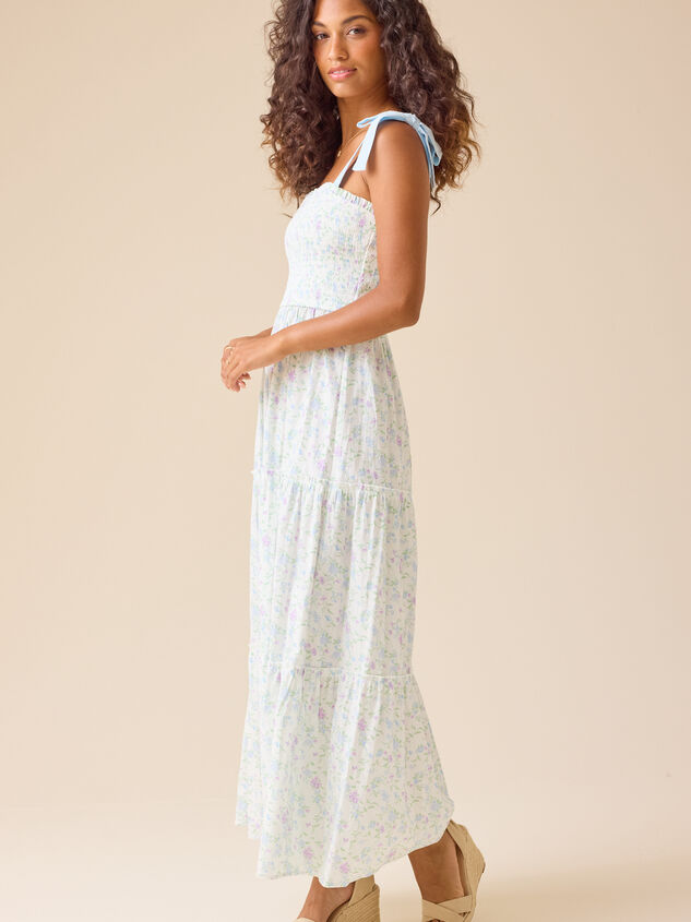 Gemma Floral Maxi Dress Detail 3 - TULLABEE