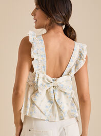 Betsy Bow Back Babydoll Tank Detail 2 - TULLABEE