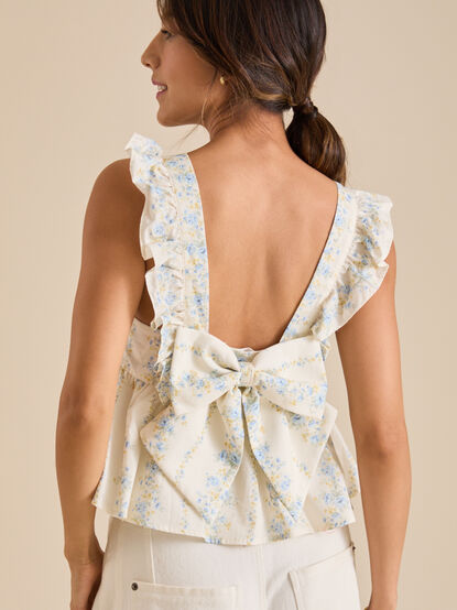 Betsy Bow Back Babydoll Tank - TULLABEE