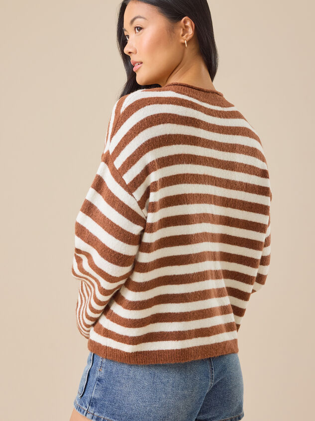 Emory Striped Cardigan Detail 6 - TULLABEE