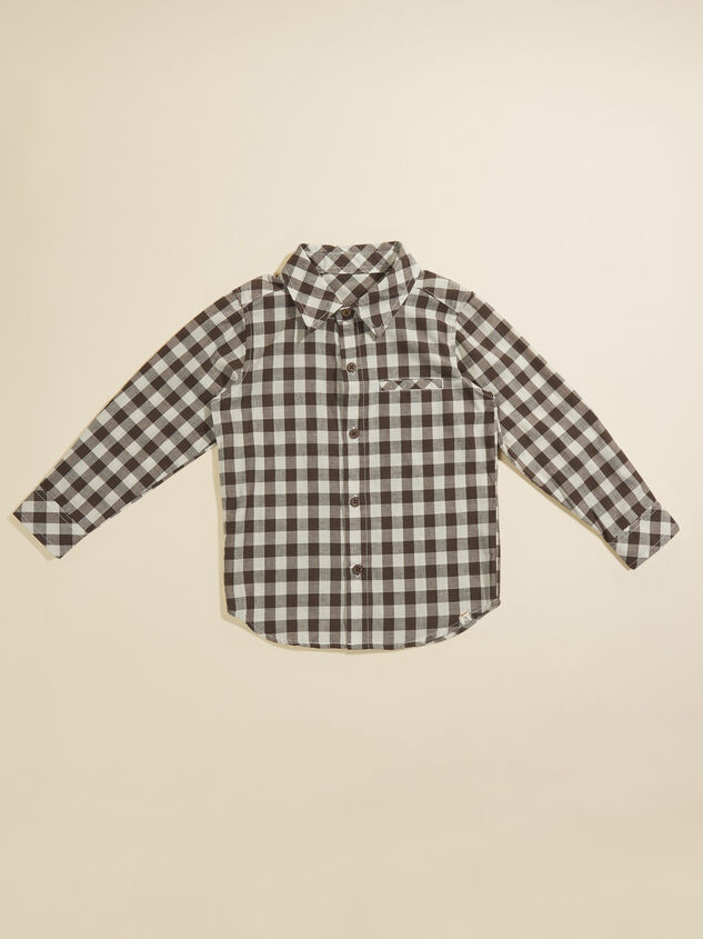Atwood Toddler Plaid Button-Down by Me + Henry Detail 1 - TULLABEE
