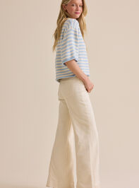 Iris Striped Roll Neck Cardigan Detail 5 - TULLABEE