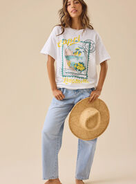 Capri Postcard Graphic Tee Detail 2 - TULLABEE
