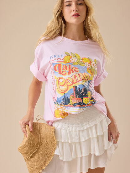Lake Como Postcard Oversized Tee - TULLABEE