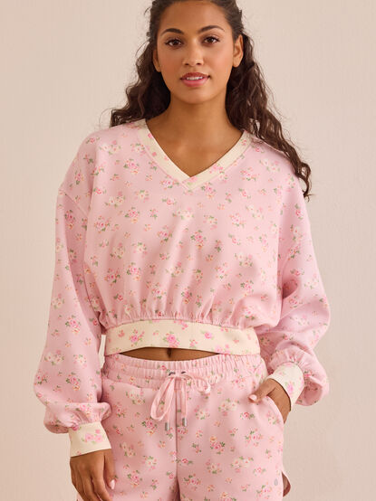 Supersoft Floral Colorblock Pullover - TULLABEE