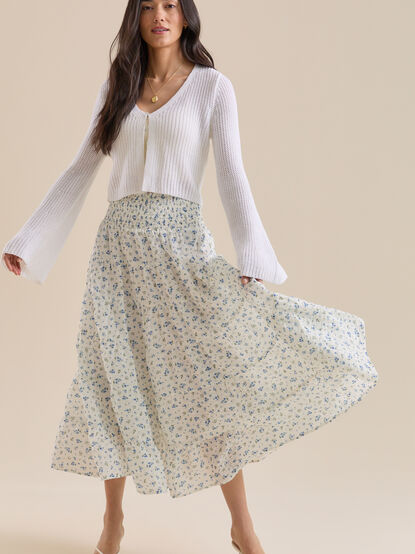 Ruth Floral Midi Skirt - TULLABEE