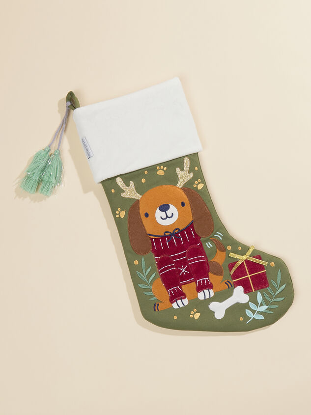 Dog Embroidered Stocking - TULLABEE