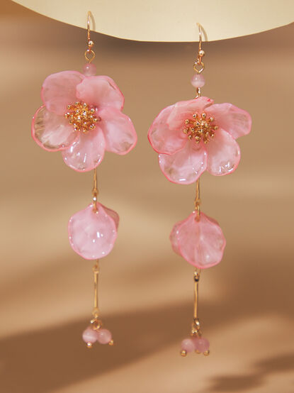 Pink Serenity Blossom Earrings - TULLABEE