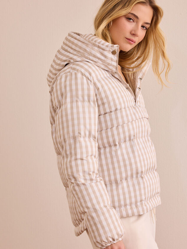 Active Puff Gingham Pullover Detail 4 - TULLABEE