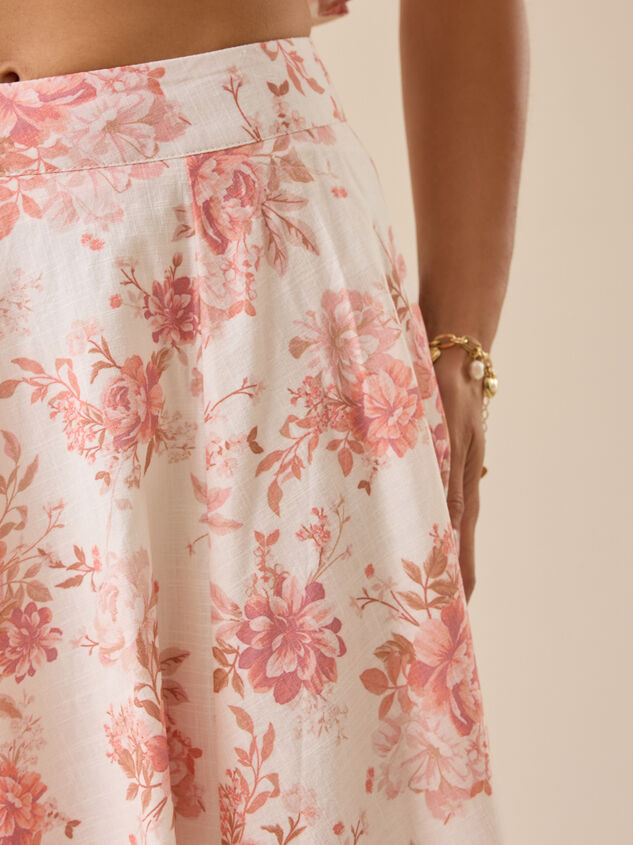Alice Floral Midi Skirt Detail 3 - TULLABEE