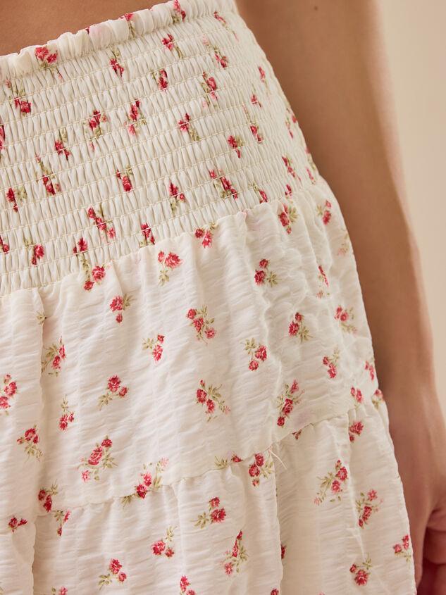 Ruth Floral Midi Skirt Detail 2 - TULLABEE