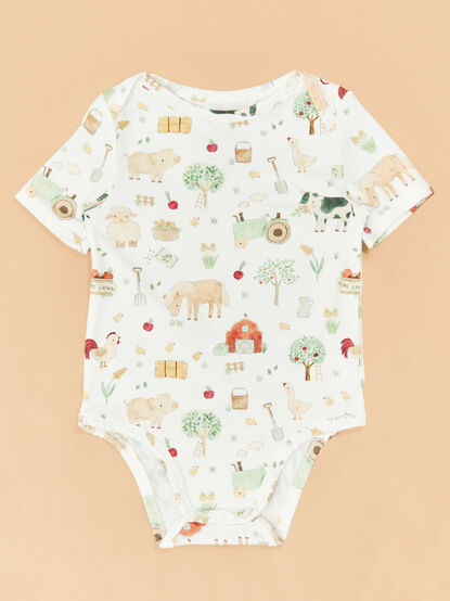 Farm Animal Short Sleeve Bodysuit - TULLABEE