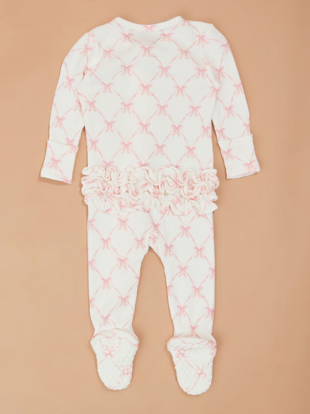 Beautiful Bow Ruffle Footie Detail 3 - TULLABEE