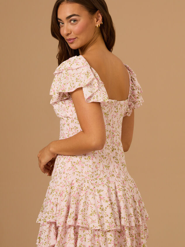 Cecilia Floral Mini Dress Detail 4 - TULLABEE