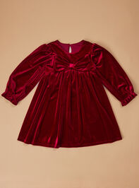 Scarlett Velvet Bow Dress - TULLABEE