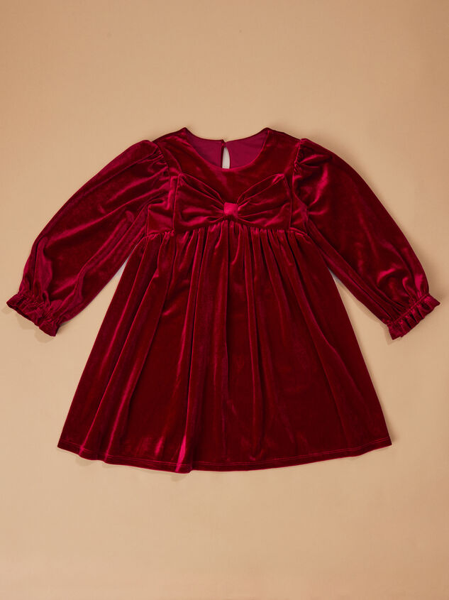 Scarlett Velvet Bow Dress - TULLABEE