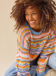 Keily Bright Stripe Sweater Detail 5 - TULLABEE
