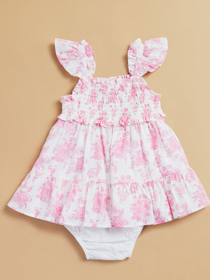 Cora Bunny Floral Baby Dress and Bloomer Set - TULLABEE