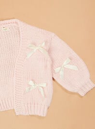 Pippa Bow Cardigan Detail 3 - TULLABEE