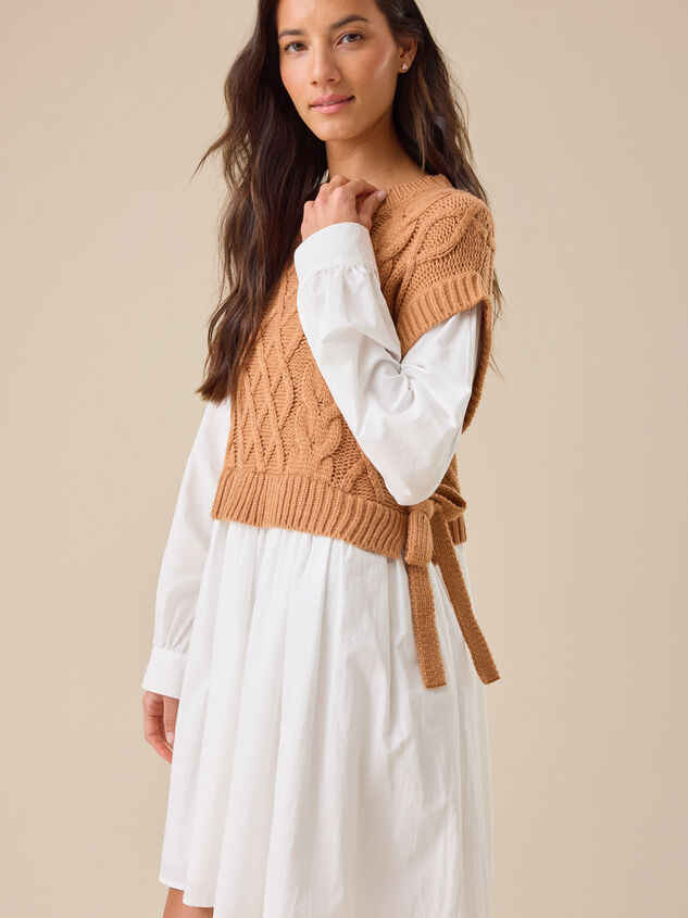 Morgan Sweater Twofer Dress Detail 4 - TULLABEE