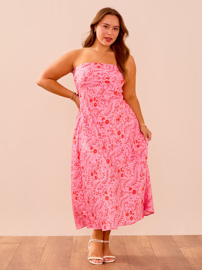 Raelynn Satin Midi Dress - TULLABEE