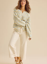 Hadley Striped Cardigan Detail 2 - TULLABEE