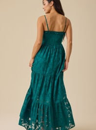 Hazel Ruched Front Maxi Dress Detail 4 - TULLABEE