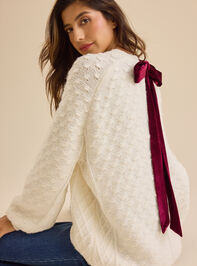 Lorena Velvet Bow Back Sweater - TULLABEE