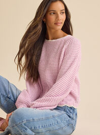 Amber Scalloped Trim Sweater Detail 2 - TULLABEE