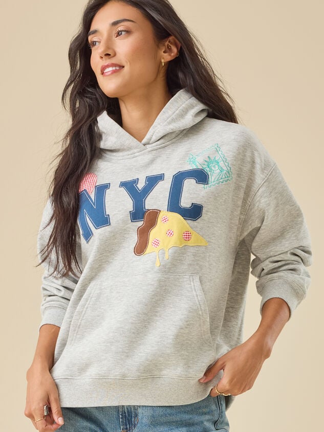 The Empire State Icons Hoodie Detail 2 - TULLABEE