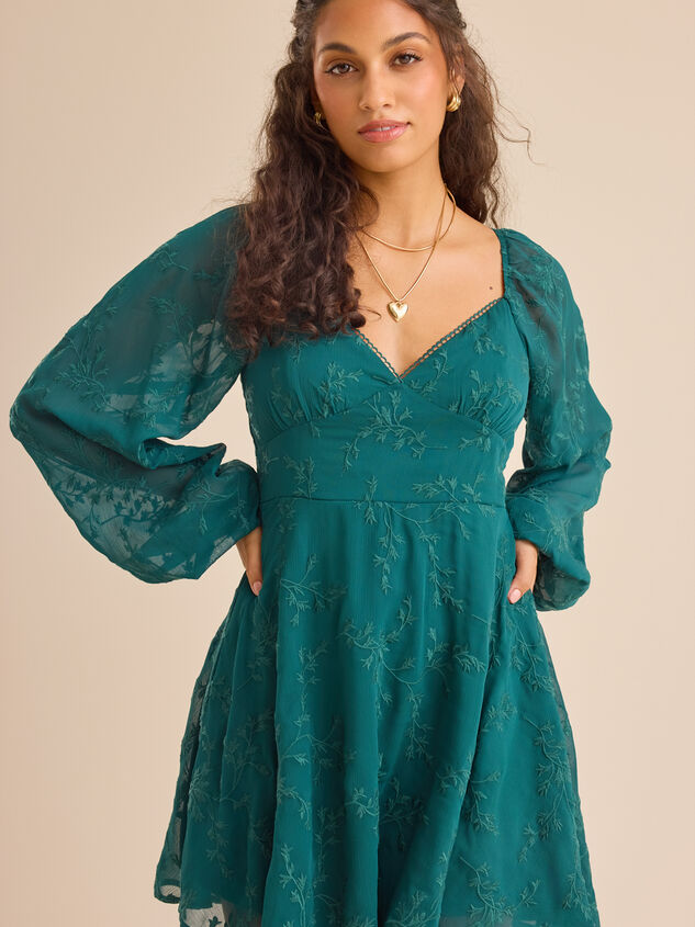 Jemina FIt and Flare Dress Detail 3 - TULLABEE