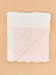 Chenille Bow Blanket by Mudpie Detail 4 - TULLABEE