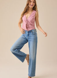 Malu Lace-Tie Front Vest Detail 2 - TULLABEE