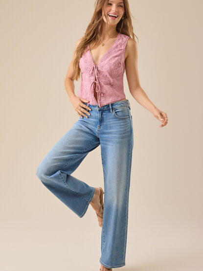 Malu Lace-Tie Front Vest - TULLABEE