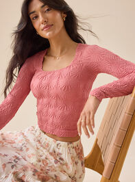 Blaire Seamless Floral Long Sleeve Cami - TULLABEE