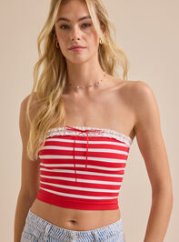 Addi Strapless Striped Cami Detail 2 - TULLABEE